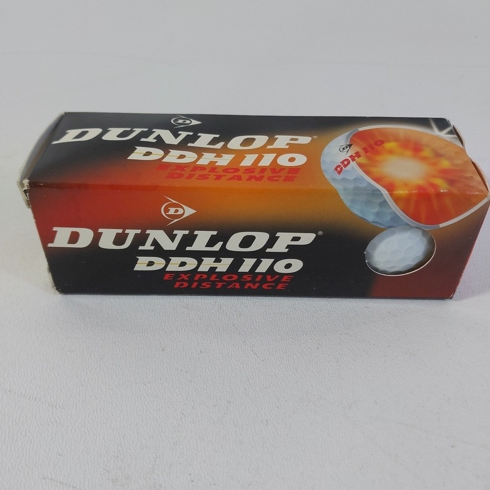 NIB DUNLOP‎ DDH 110 Compression Explosive Distance 3 Golf Balls in Box